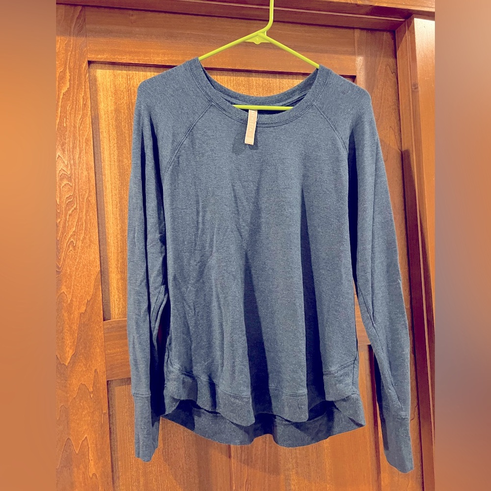 Super comfy, Large, blue, Athleta tulip hem Mindset sweatshirt.